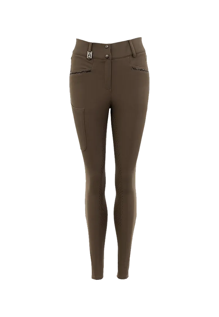 Silikonbesatz-Reithose Glance - taupe