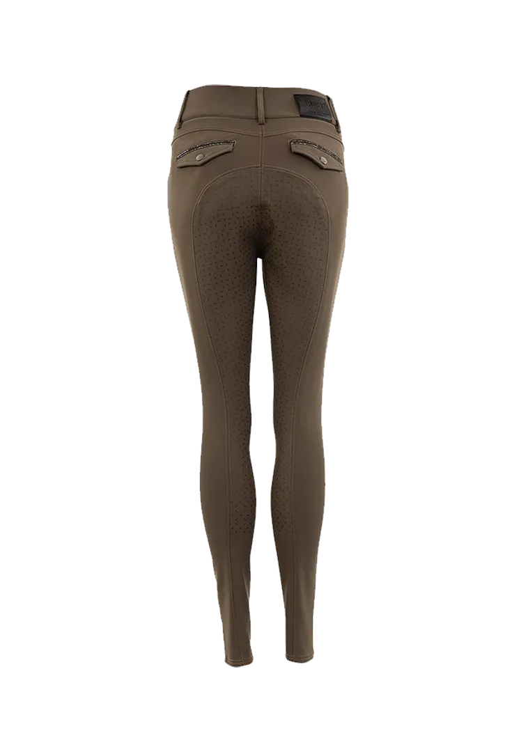 Silikonbesatz-Reithose Glance - taupe