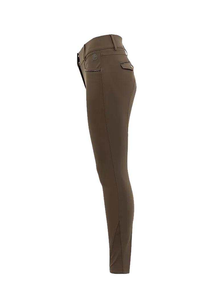 Silikonbesatz-Reithose Glance - taupe