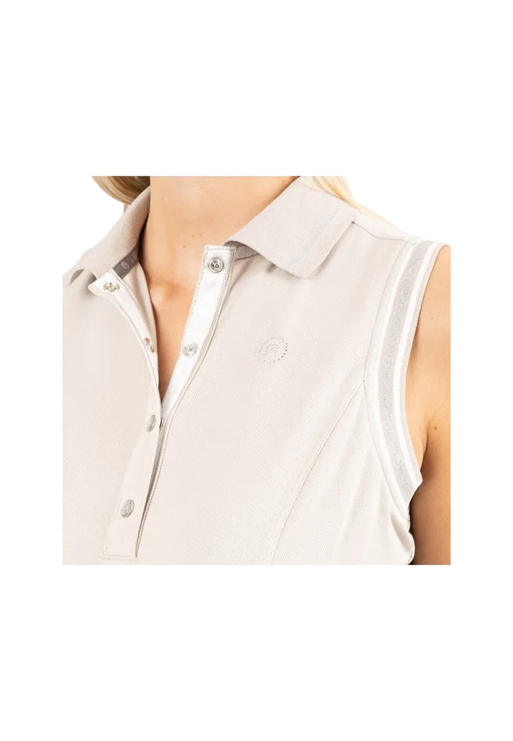 Sleeveless Poloshirt - nacreous clouds
