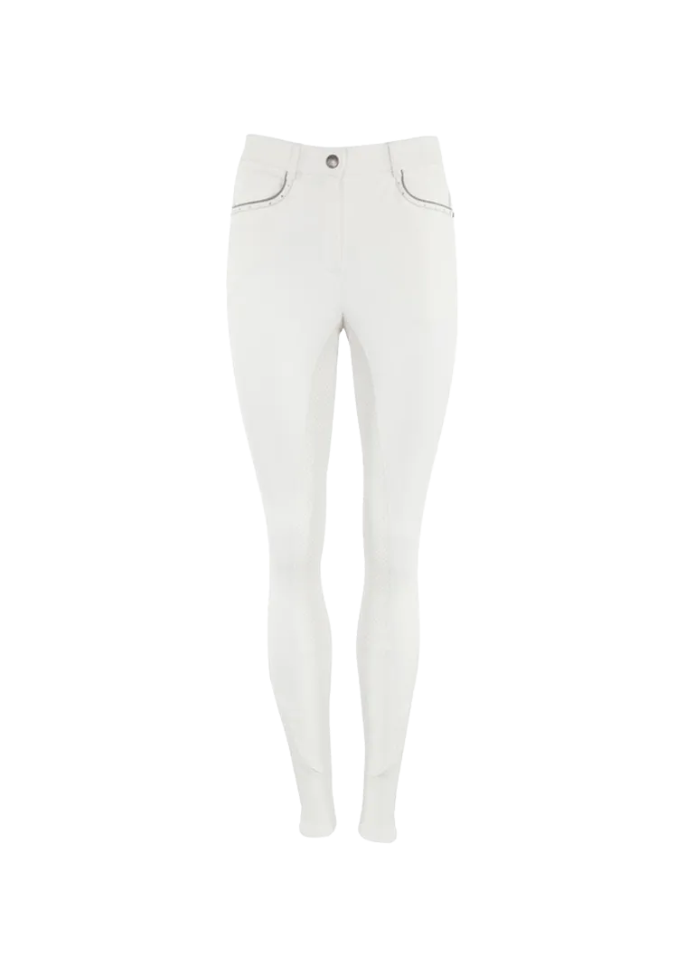 Silikon-Vollbesatzreithose SS Decorated - white