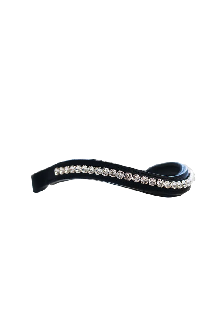 Stirnriemen black Edelweiss - crystal