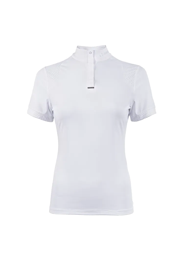 Turniershirt CAVALCOMP HALFZIP SHIRT - white