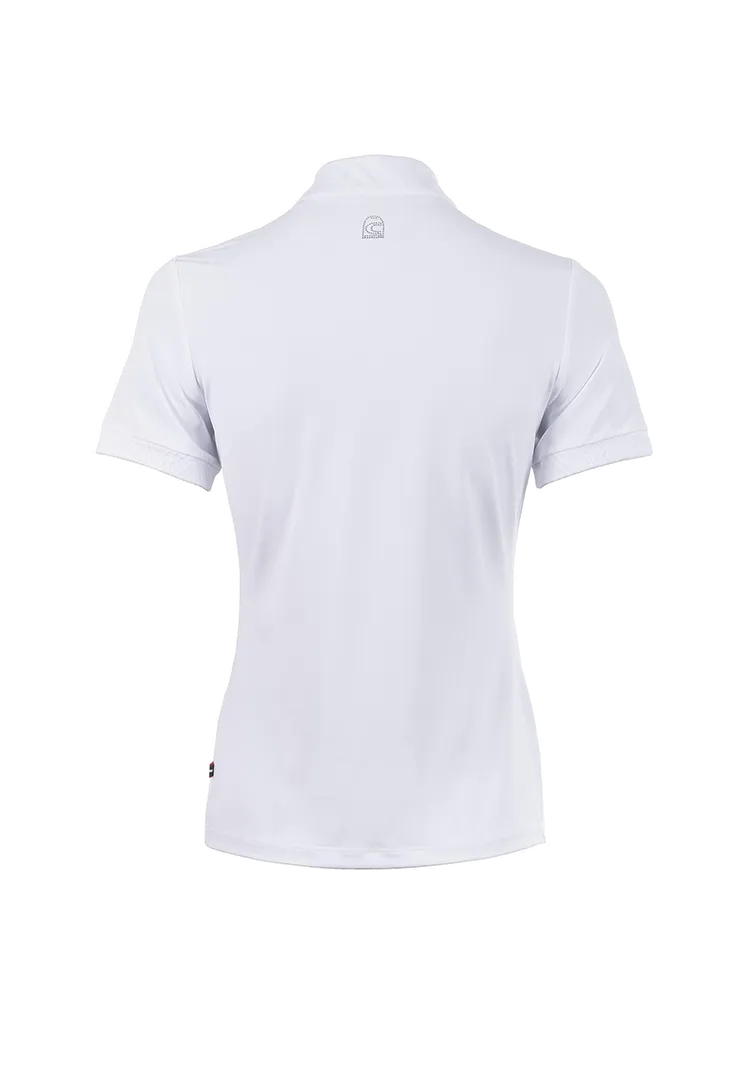 Turniershirt CAVALCOMP HALFZIP SHIRT - white
