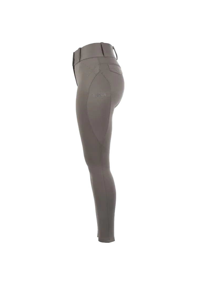 Vollbesatzreithose CAVALCANDERA GRIP MOBILE - mud taupe