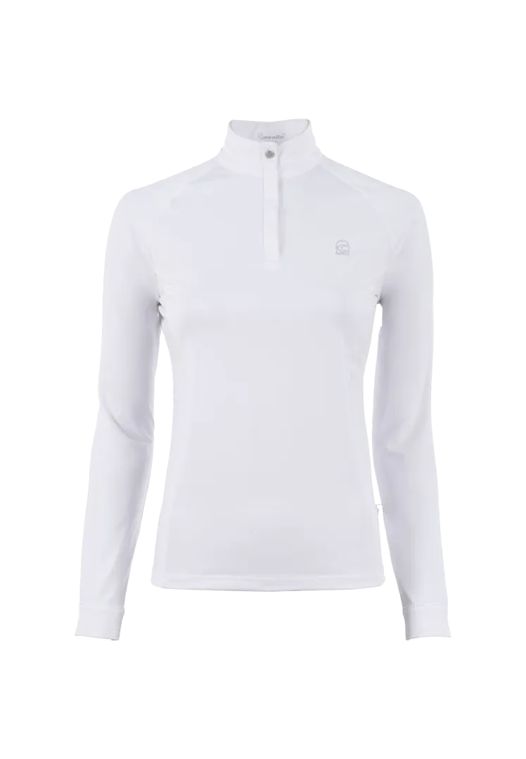 Turniershirt Caval UV-Protection Halfzip Shirt - white