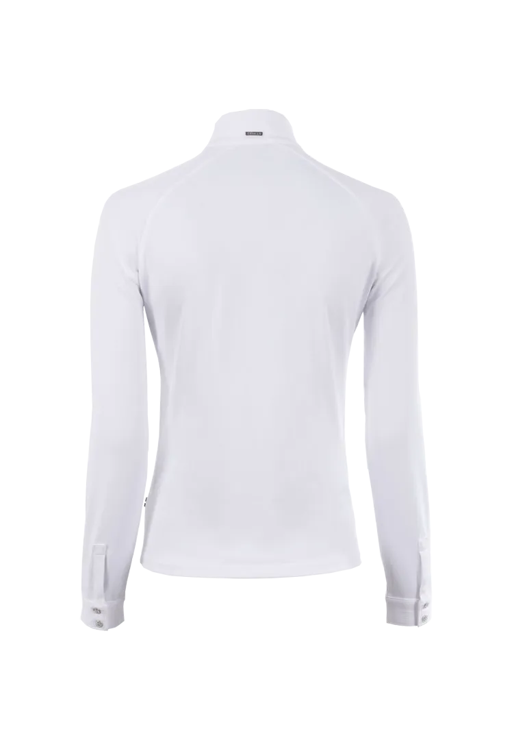 Turniershirt Caval UV-Protection Halfzip Shirt - white