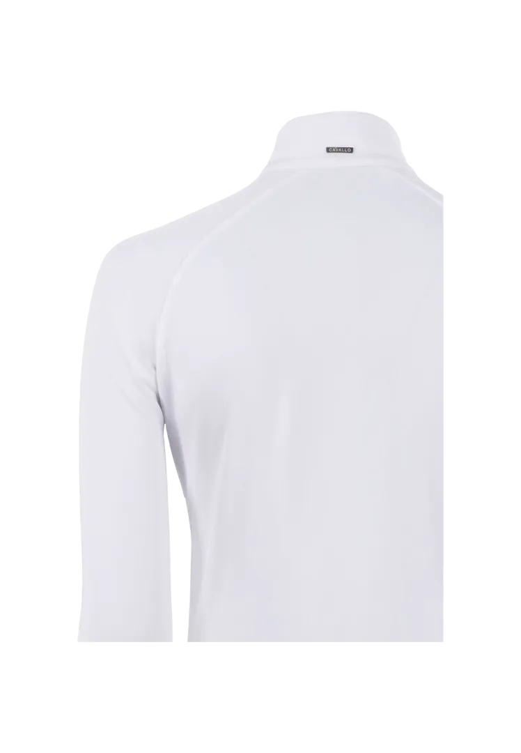 Turniershirt Caval UV-Protection Halfzip Shirt - white