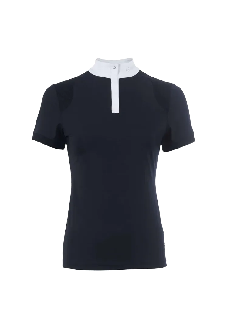 Turniershirt CAVALCOMP JAQUARD HALFZIP - darkblue
