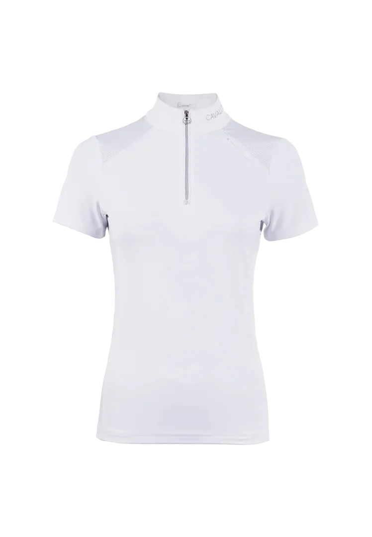 Turniershirt Caval Comp Halfzip - white