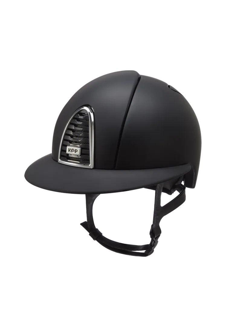 Cromo 2.0 Textile black: frame chrome, grid raw black, polo visor - schwarz