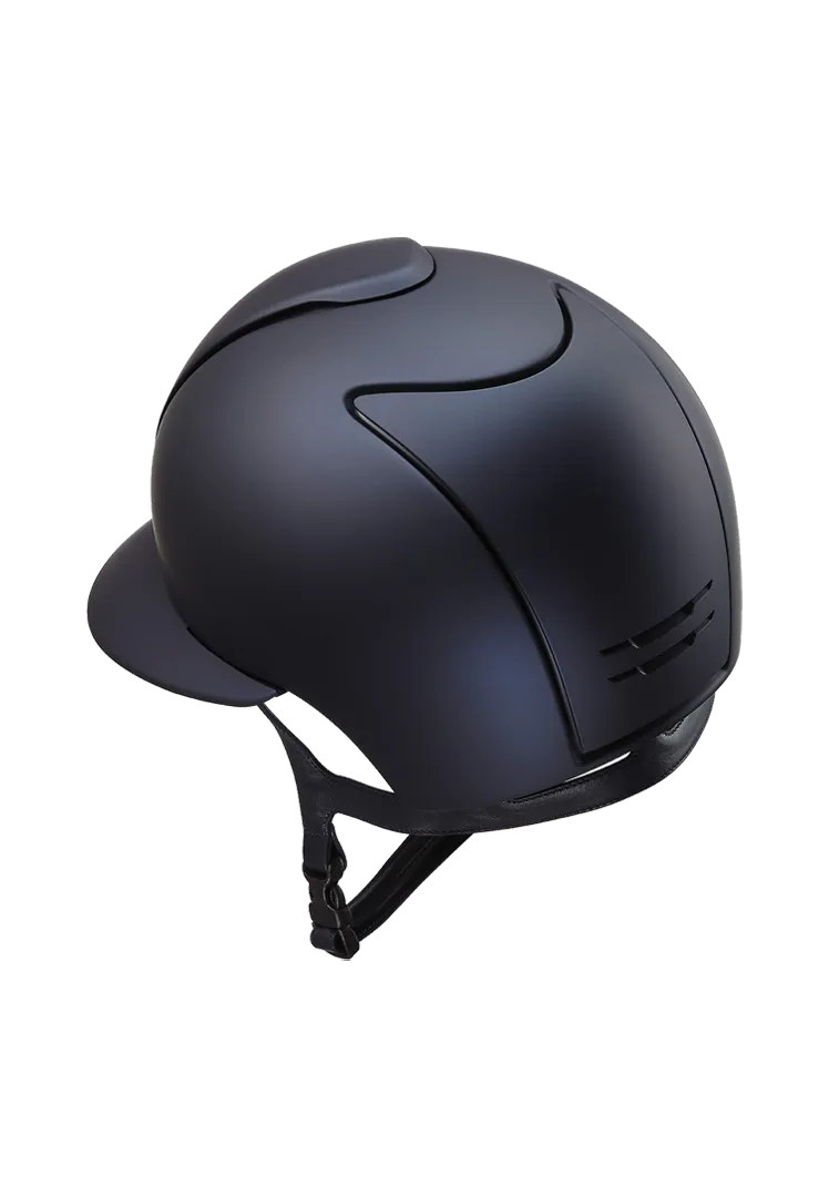 Cromo 2.0 Textile blue: frame chrome, grid raw black, polo visor - blau