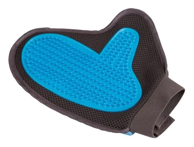 Fellpflege- und Fusselhandschuh - blau/anthrazit
