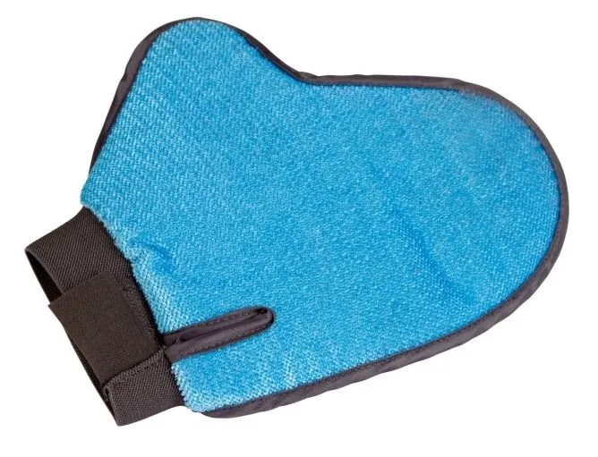 Fellpflege- und Fusselhandschuh - blau/anthrazit