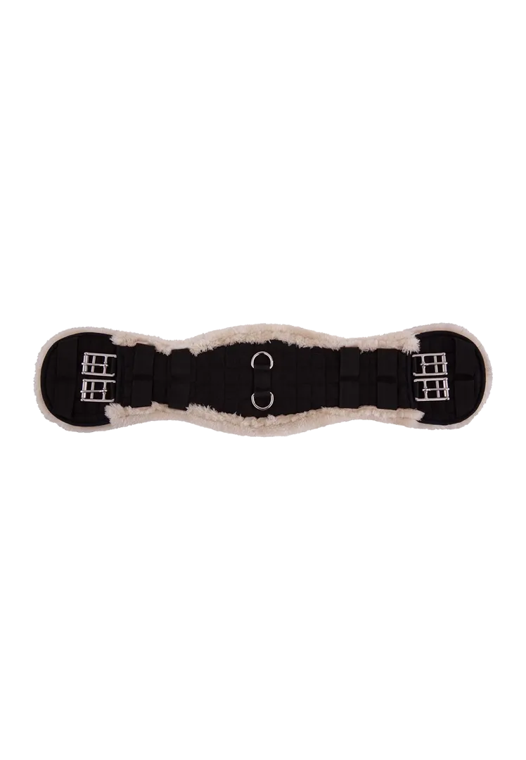 Dressurgurt Artificial Fur - schwarz/natur