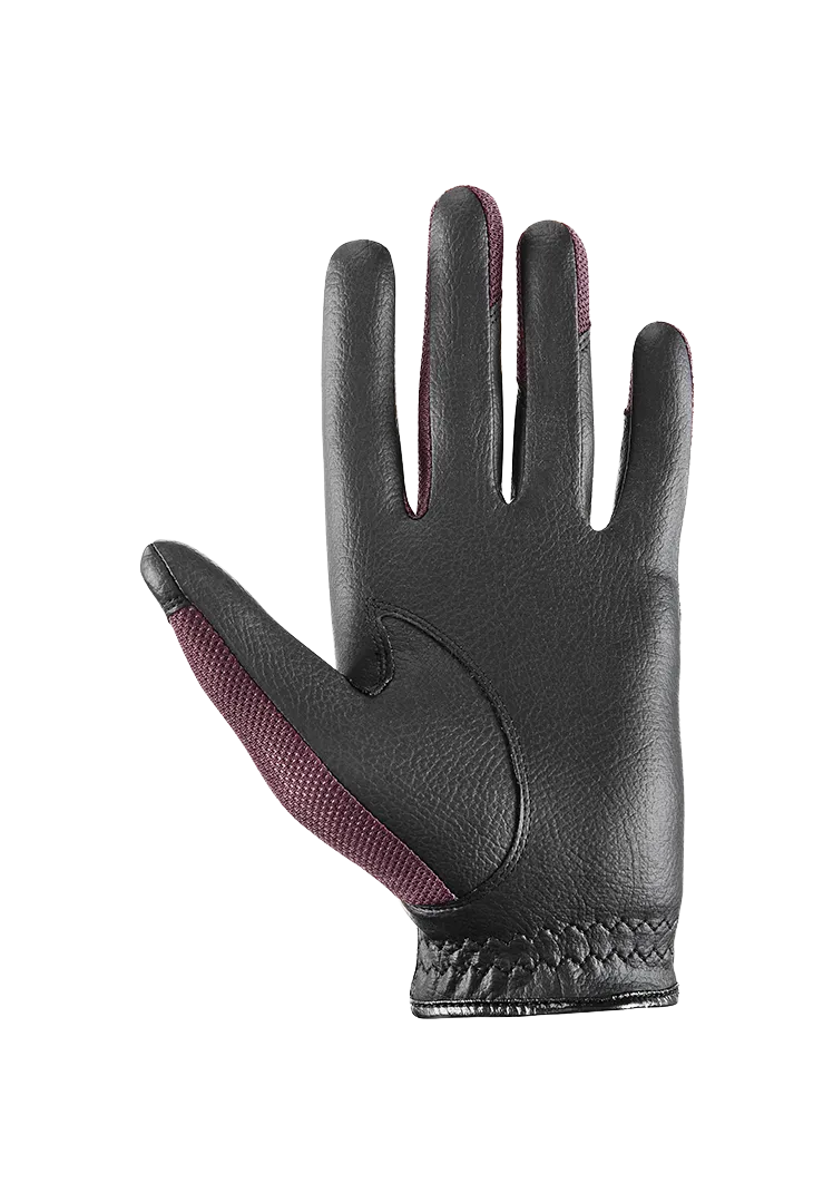 Reithandschuh sumair - black-burgundy