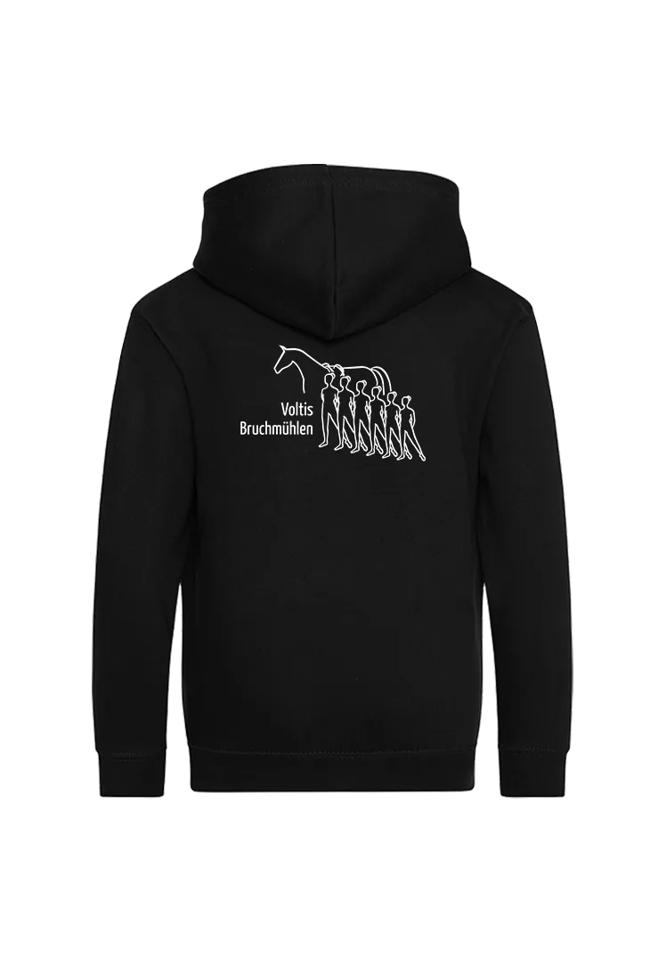 Zip-Hoodie Volti Kinder - schwarz