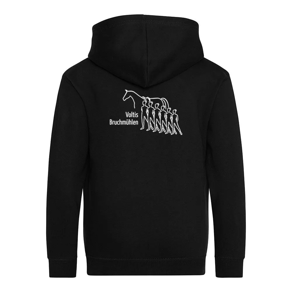Zip-Hoodie Volti Kinder - schwarz