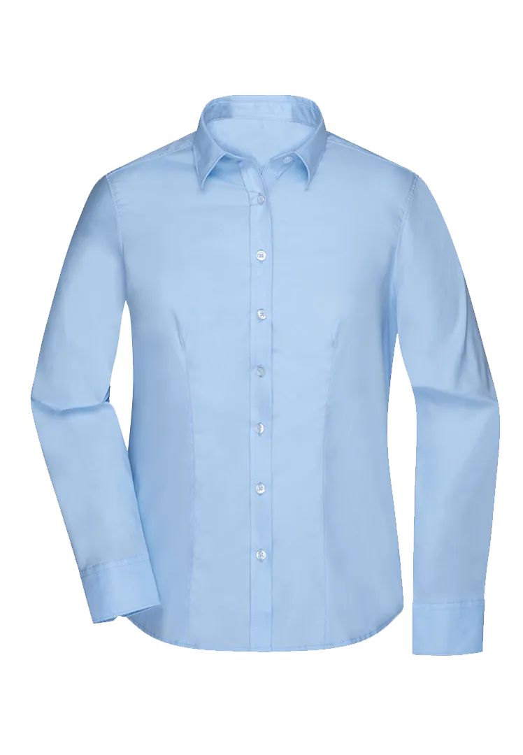 Langarmbluse Damen - hellblau