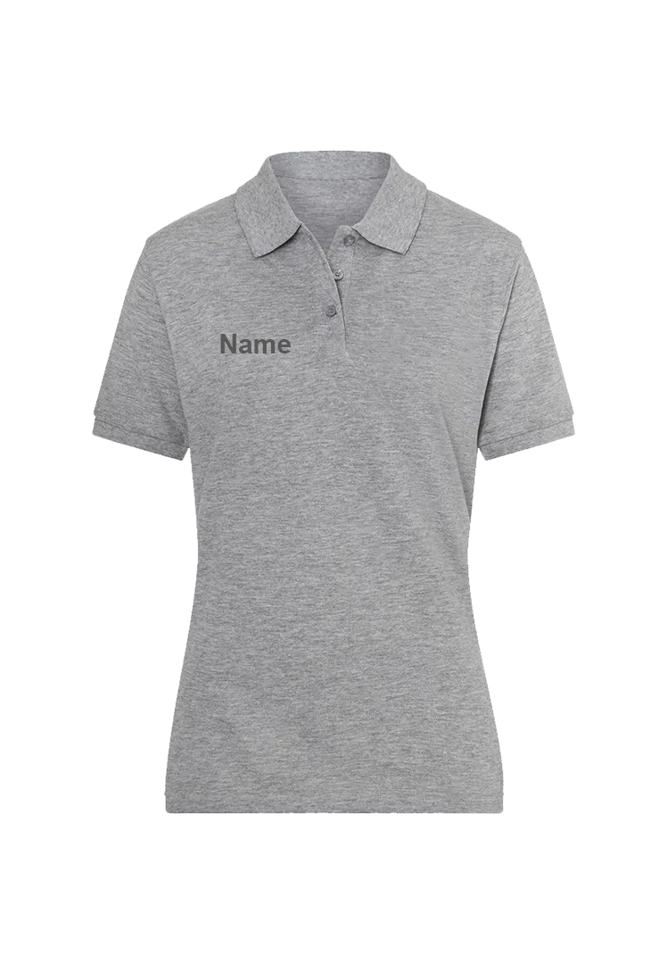 Poloshirt Damen - grey heather