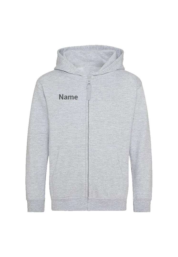 Zip-Hoodie Kinder - heather grey