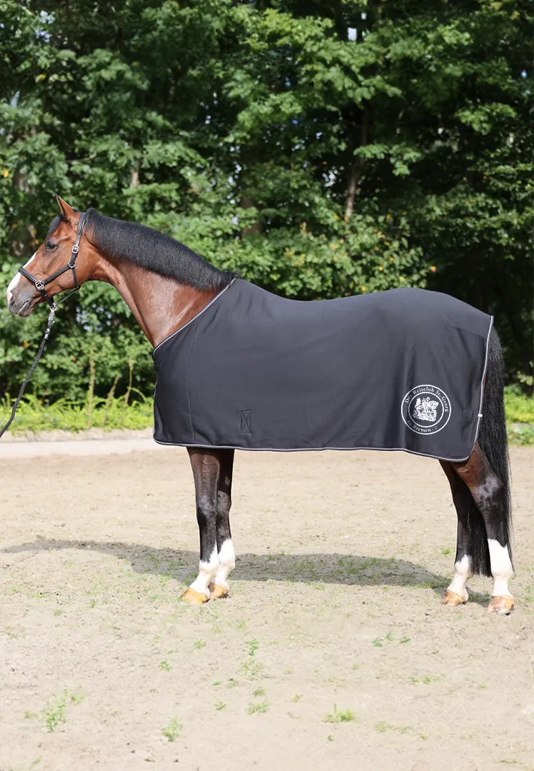 Abschwitzdecke Jersey - schwarz