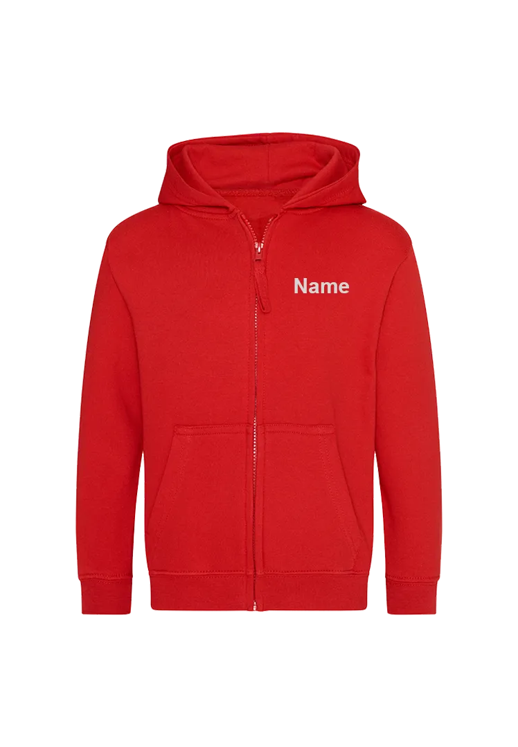 Zip-Hoodie Kinder - red