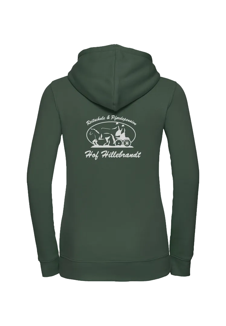 Zip-Hoodie Damen - bottle green