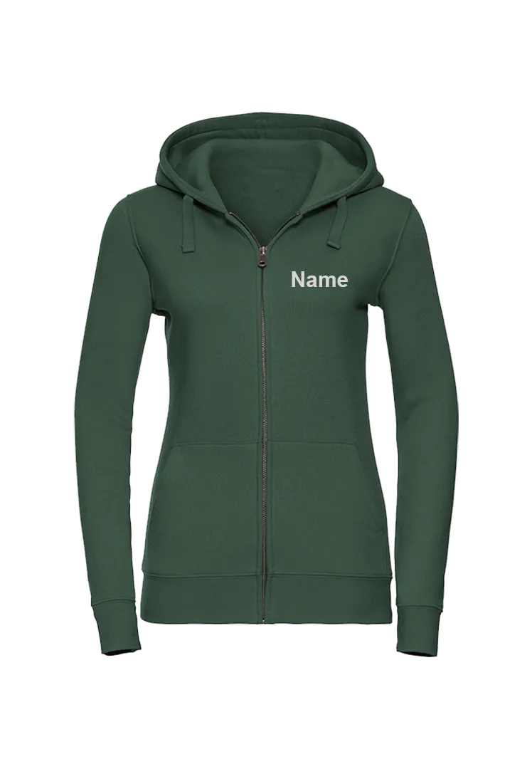 Zip-Hoodie Damen - bottle green