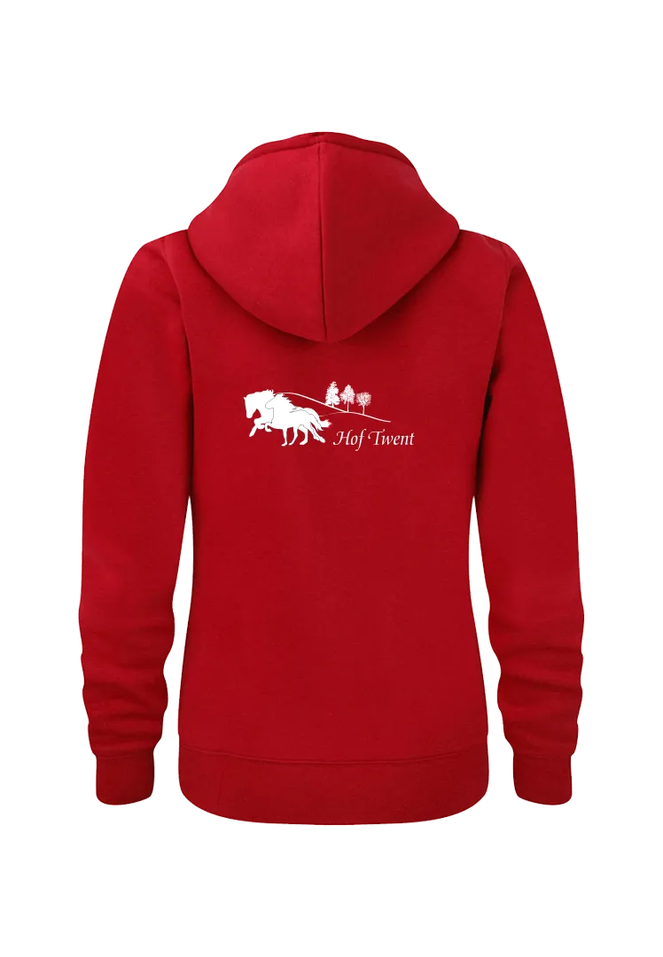Zip-Hoodie Damen - rot