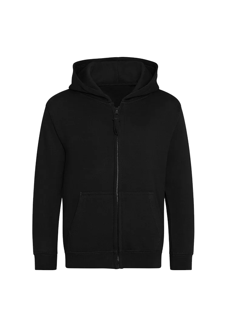Zip-Hoodie Kinder - schwarz