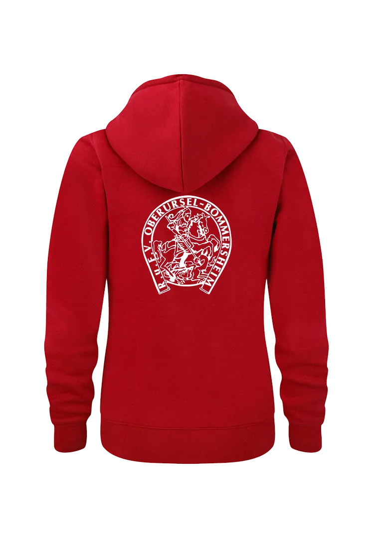 Zip-Hoodie Damen - rot