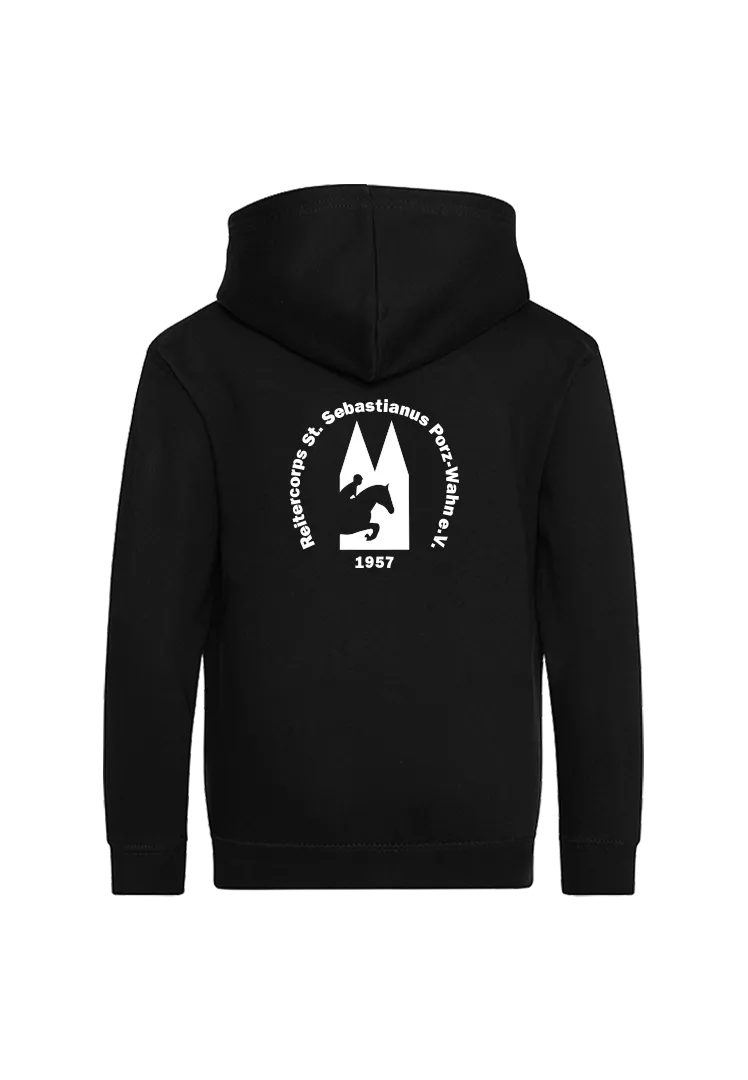 Zip-Hoodie Kinder - black