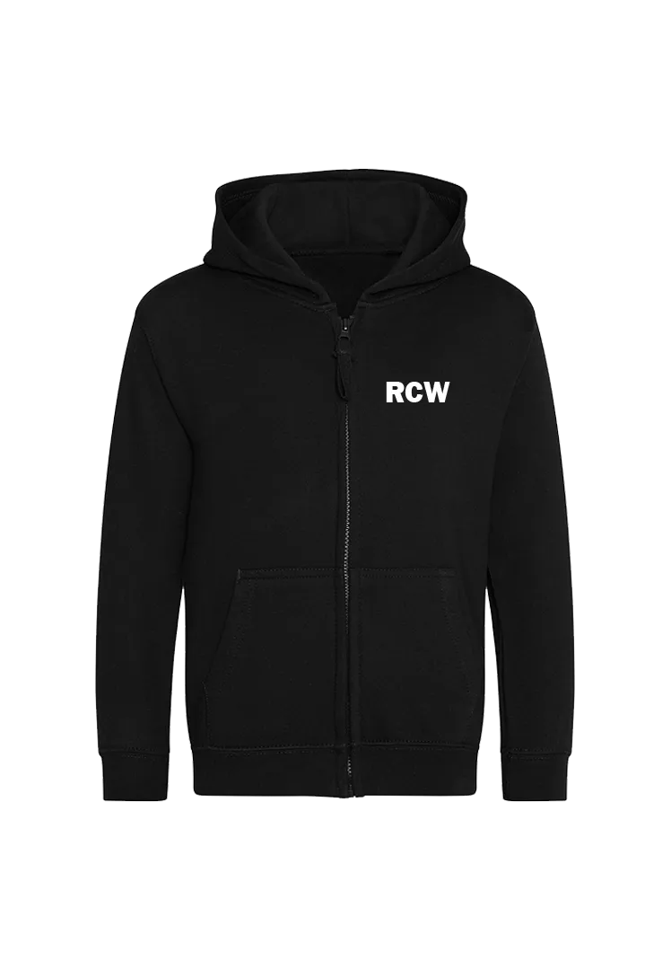 Zip-Hoodie Kinder - black
