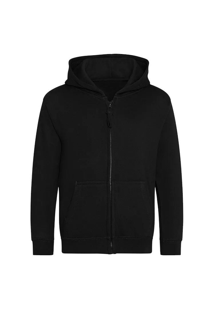 Zip-Hoodie Kinder - schwarz