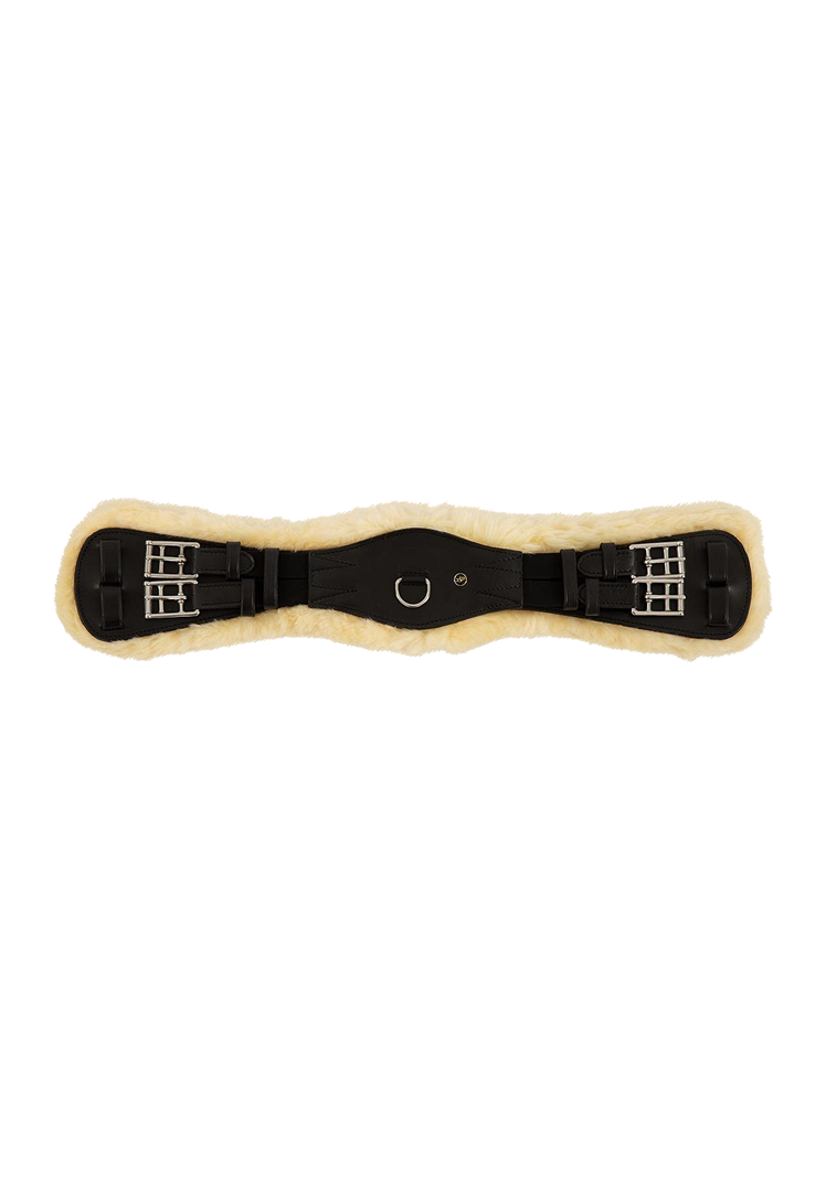 Dressurgurt Lincoln Sheepskin - schwarz/natur