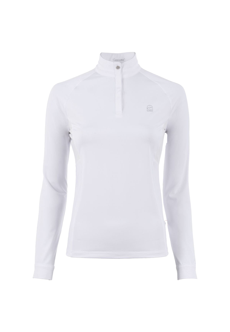 Turniershirt Caval UV-Protection Halfzip Shirt - white
