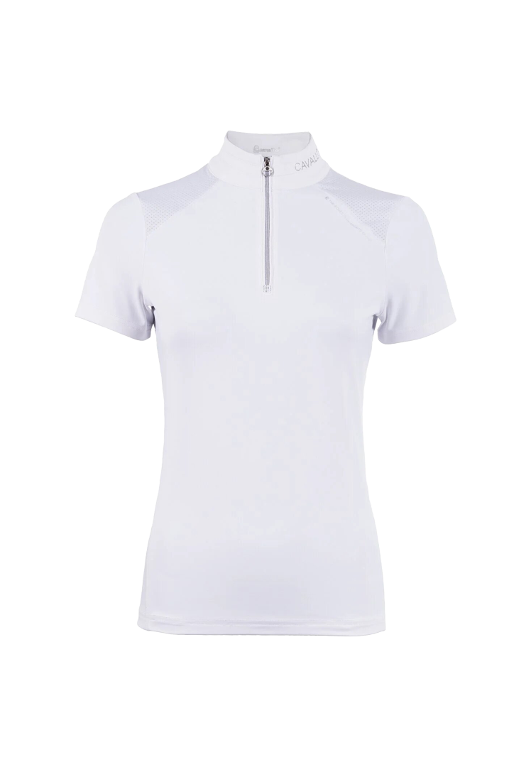 Turniershirt Caval Comp Halfzip Shirt - white