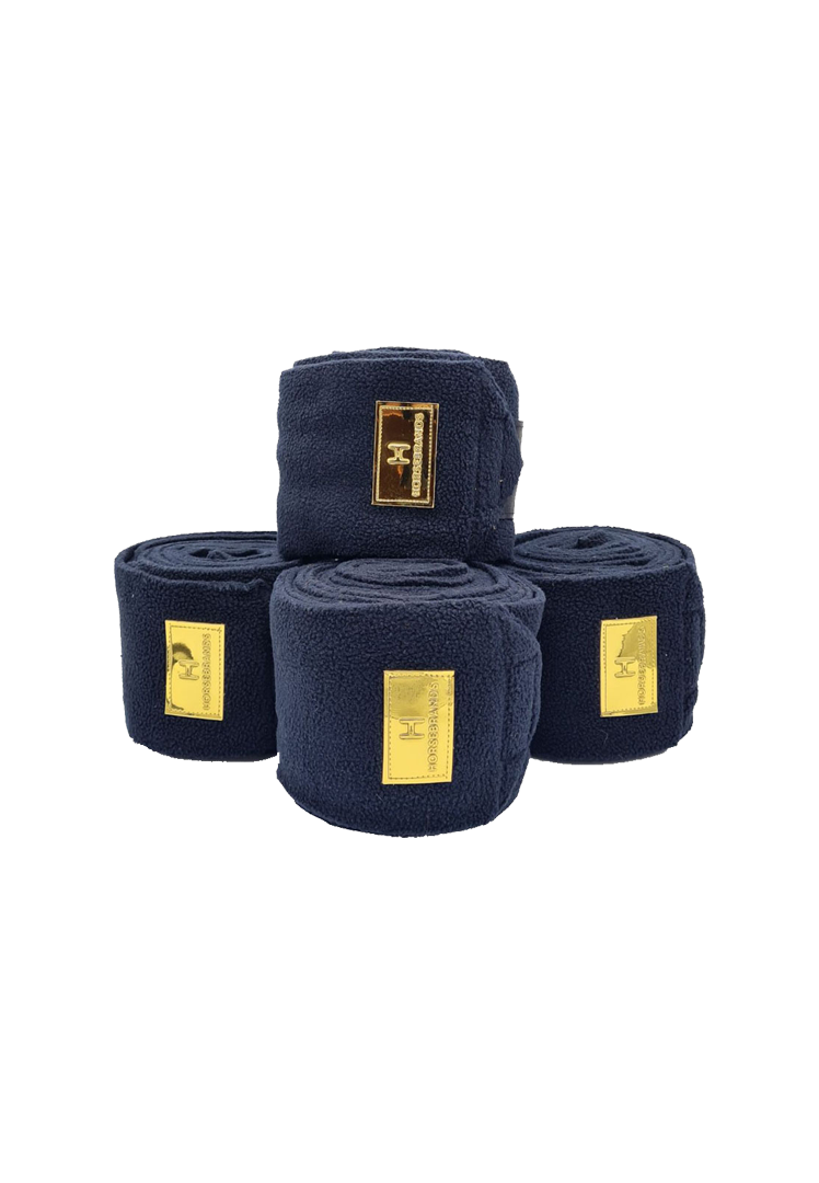 4er Set Antipilling-Bandagen - midnight blue/gold
