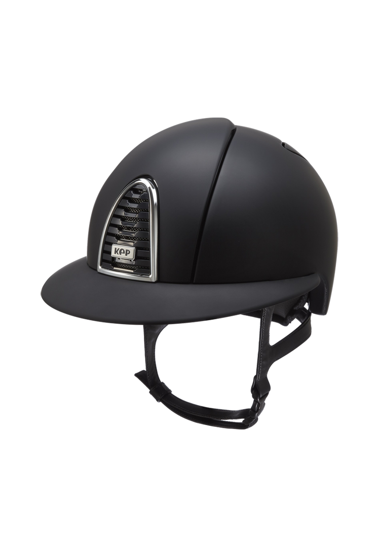 Cromo 2.0 Textile black: frame chrome, grid raw black, polo visor - schwarz