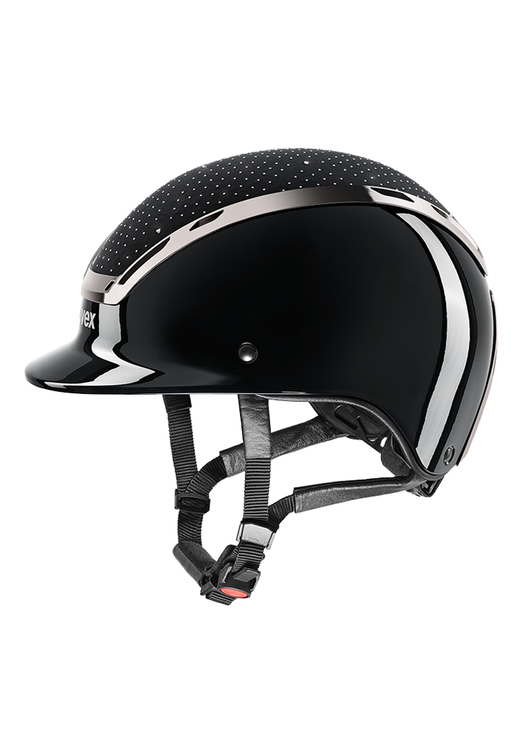Riding Helmet exxeed  glow - black-black