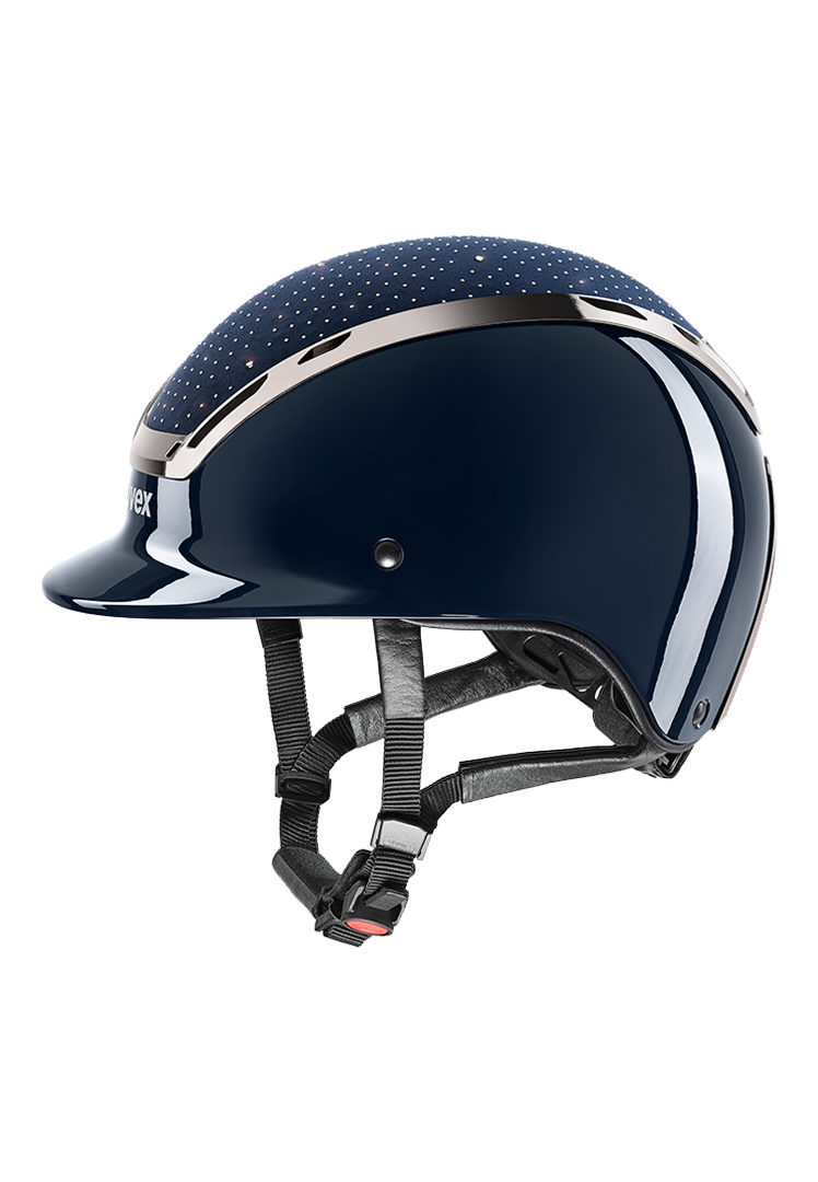 Riding Helmet exxeed  glow - navy-black