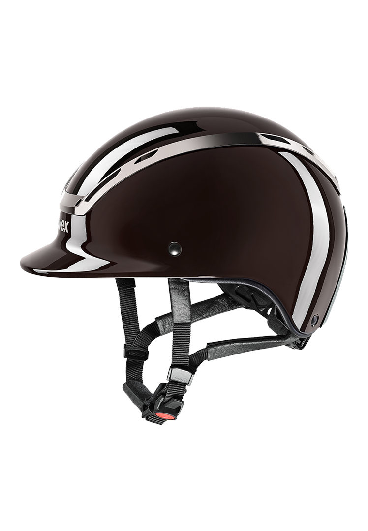 Casque d’équitation exxeed shiny chrome - mocca glossy