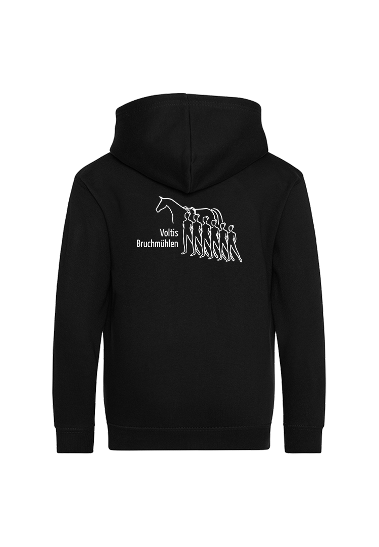 Zip-Hoodie Volti Kinder - schwarz