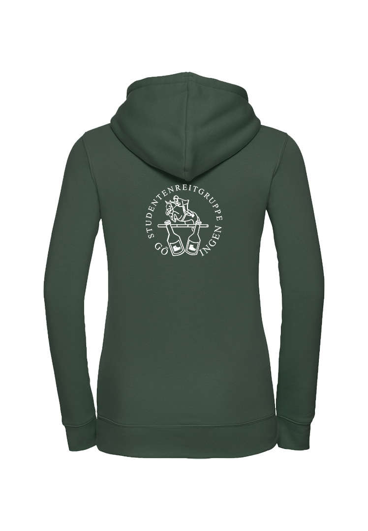 Zip-Hoodie Damen - bottle green