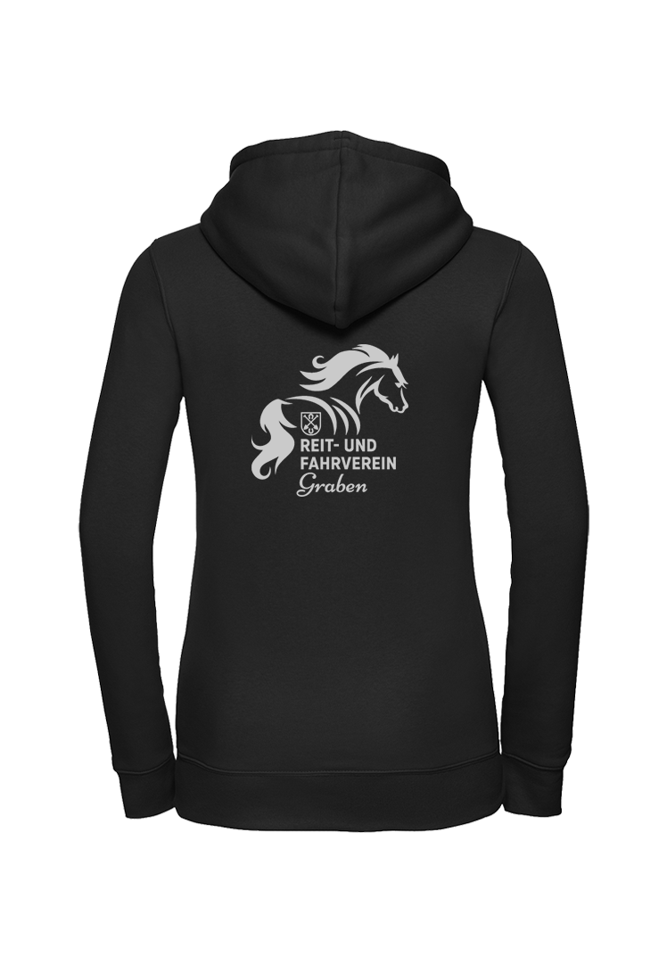 Zip-Hoodie Damen - schwarz
