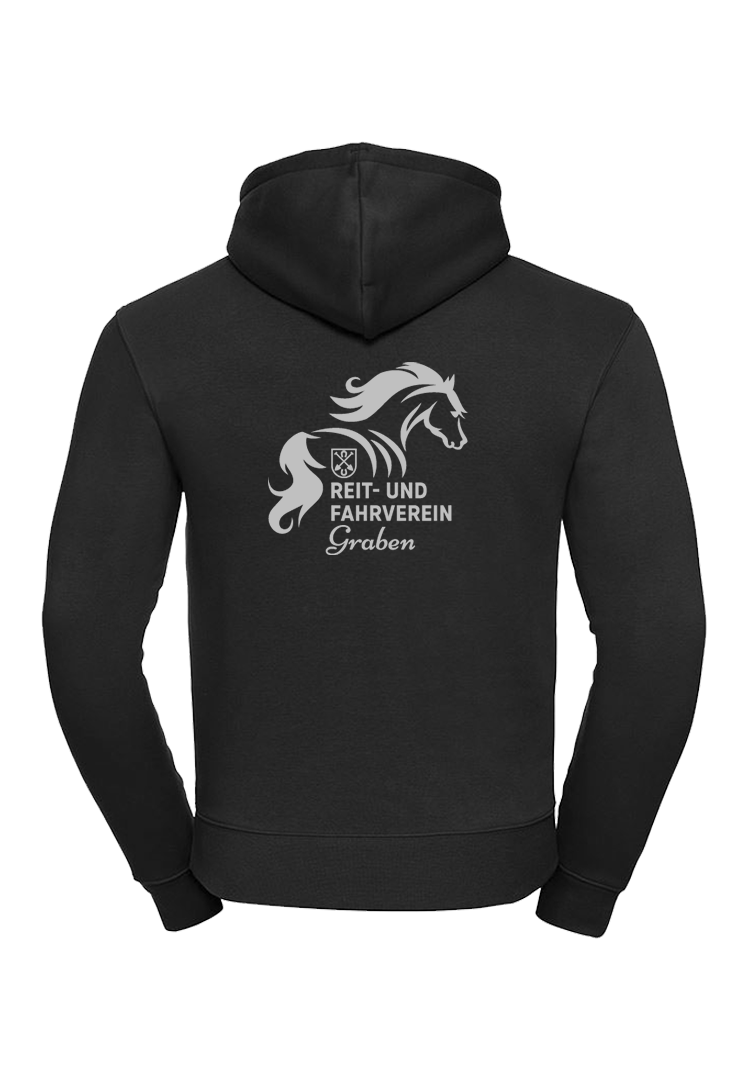 Zip-Hoodie Herren - schwarz