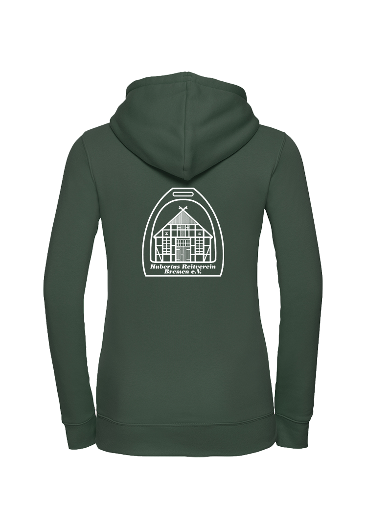 Zip-Hoodie Damen - bottle green