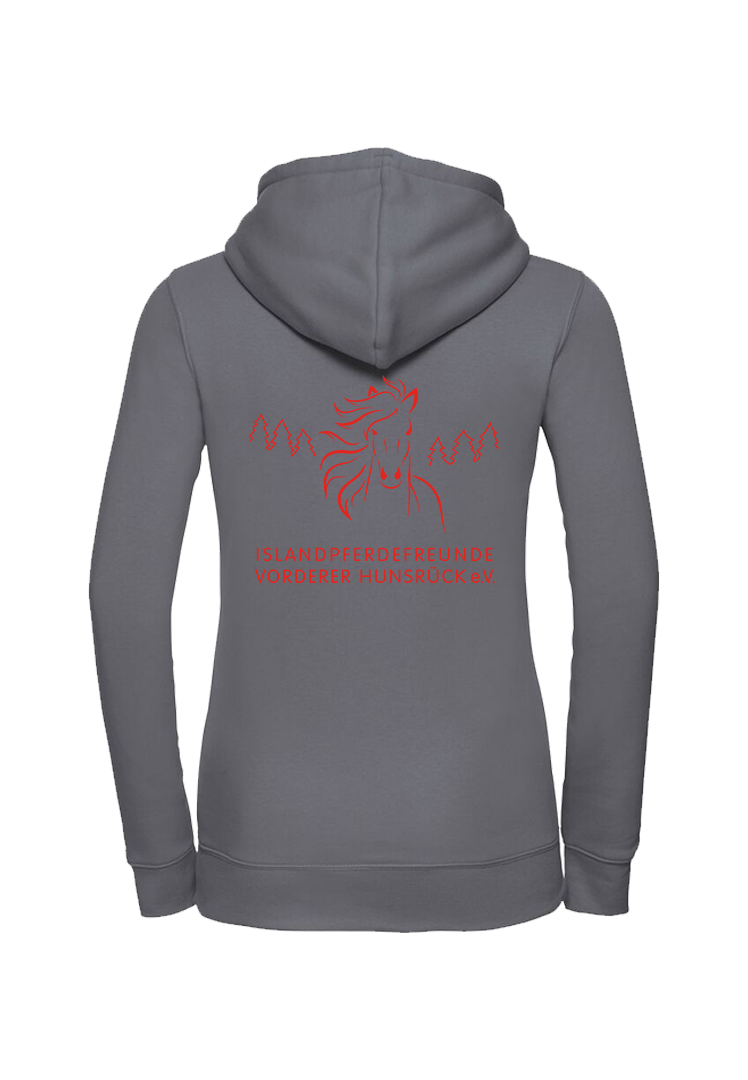 Zip-Hoodie Damen - convoy grey 