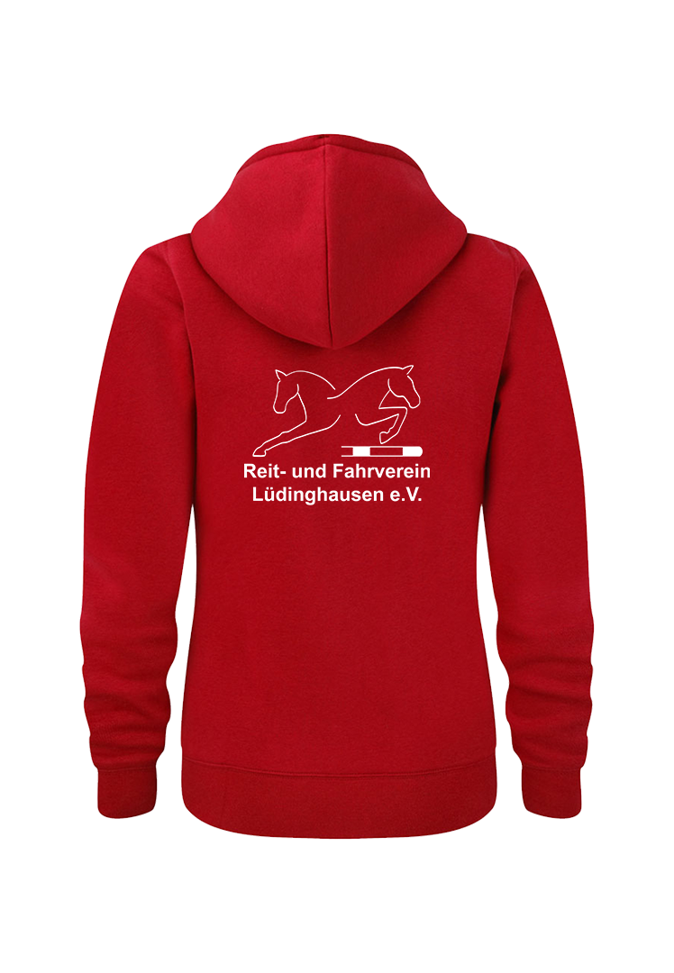 Zip-Hoodie Damen - red 
